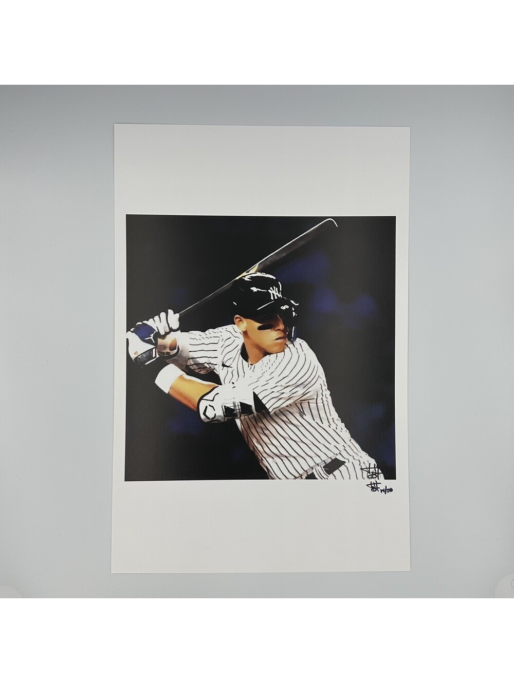 Aaron Judge New York Yankees LE 74/50 Lithograph Signed by Joshua Barton COA MLB